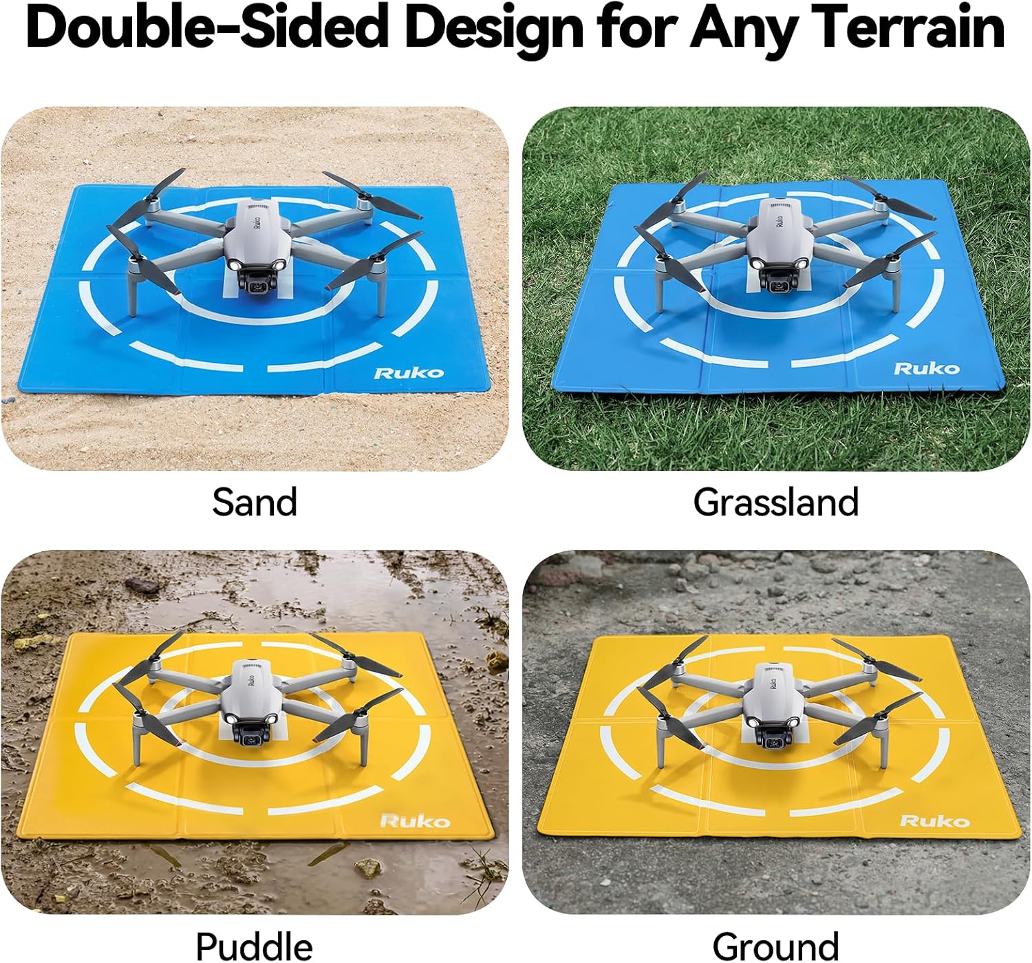 H002 Drone Landing Pad, Weighted Foldable Design for Outdoor Flying | Helipad for F11PRO 2 Plus ,F11PRO 2,U11MINI 4K