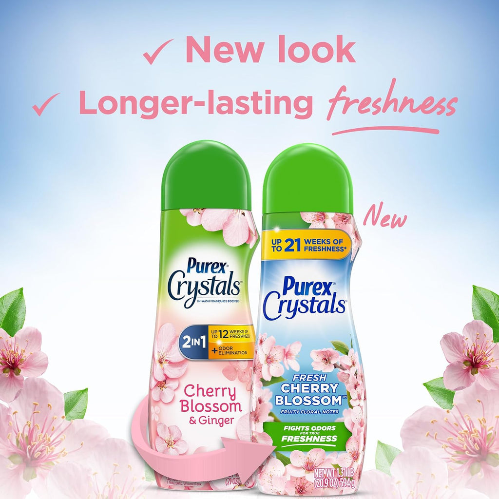 Crystals In-Wash Scent Booster, Fresh Cherry Blossom 21 oz, 4-Pack