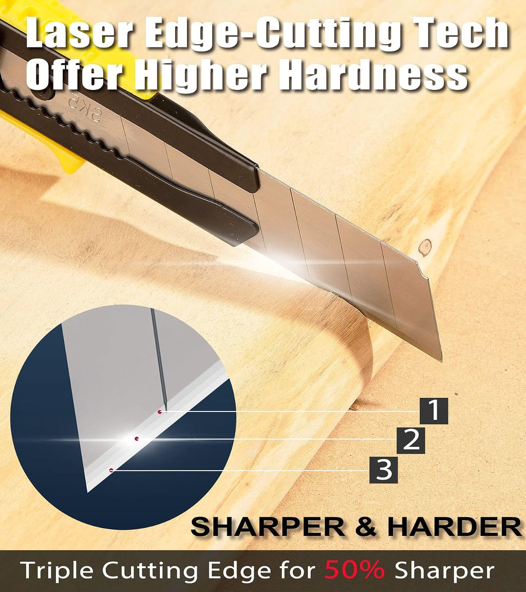 18mm Snap Off Blade SK5, Box Cutter Blades, 100 Pcs
