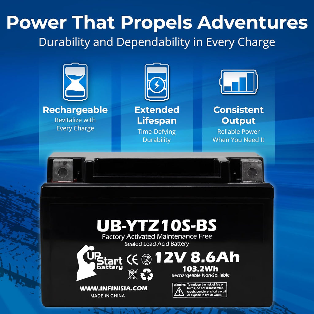 YTZ10S-BS 12V 8.6Ah for Honda 2003 CBR600RR Battery