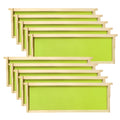 Medium Super Bee Frames with Food Grade Wax Foundations | 10 Pack, Unassembled Wood Bee Hive Frames, Beeswax Coated
