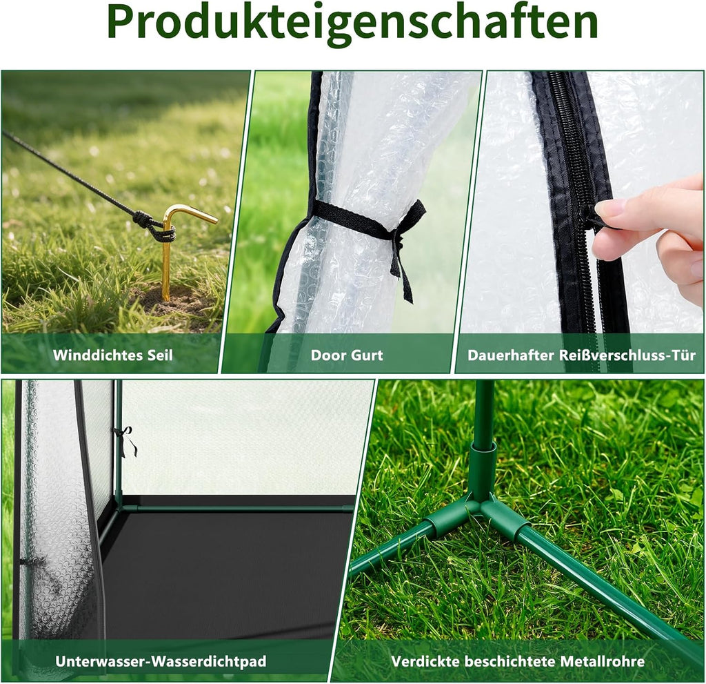 Greenhouse for Outdoor/Indoor, Bubble Film Greenhouses | Portable Walk In Small/Mini Green House Kit for Outside