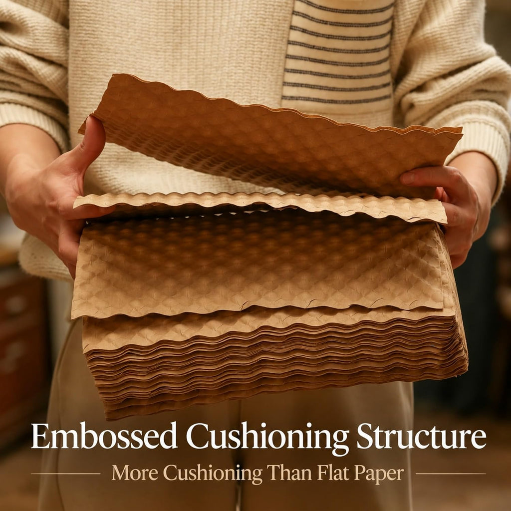 100 Kraft Paper Cushioning Sheets, 12 x 12 Inch Packing Set