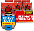 Heavy Duty Shipping Packing Tape, Clear, 1.88 in. x 22.2 yd. | 6 Roll Dispensers, Moving Supplies, Packing Tape for