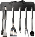 Small Travel 5-Piece 304 Stainless Steel Grill Tool Set with Storage Case – BBQ Grilling Accessories, Ideal Gift for