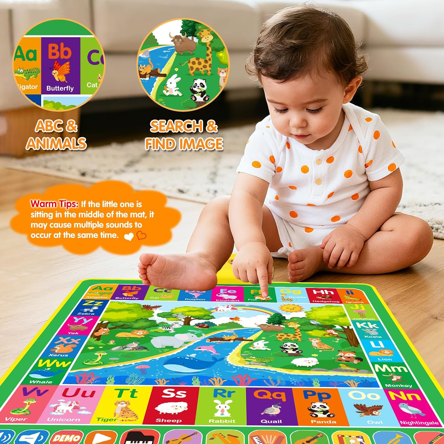 Baby Toys for 1 Year Old Gifts: 3 in 1 Alphabet Animal Piano Music Play Mat | Toddler Toys Age 1-3 Musical Toy 12-18