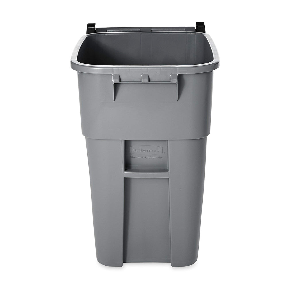Brute Rollout Trash Can, Gray, 65-Gallon