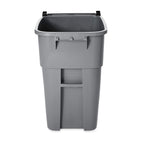 Brute Rollout Trash Can, Gray, 65-Gallon