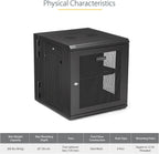 StarTech 12U Wall-Mount Cabinet, 19in, 4-Post, 20in Deep (RK1224WALHM)
