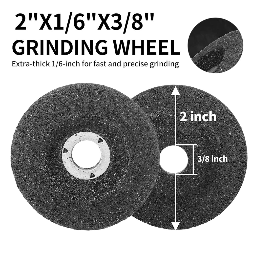 10Pack 2 inch Grinding Wheel 3/8" Arbor Die Grinder Disc for Metal