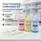pH 4.00, 7.00 & 10.00 Calibration Buffer 3-Pack, 500 mL Each