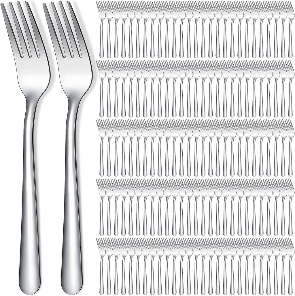 300 Pcs Stainless Steel Dinner Forks Set 8 Inch Bulk Metal Forks
