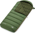 Big & Tall Flannel Sleeping Bag for Adults, XXL Sleeping Bag for All Seasons, Machine Washable Sleeping Bags for