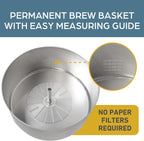 Commercial Coffee Urn Highly-Polished Aluminum NSF Approved Features Automatic Temperature Control Large Capacity