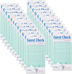 24 Pack Guest Checks Books for Servers Server Note Pads, Green