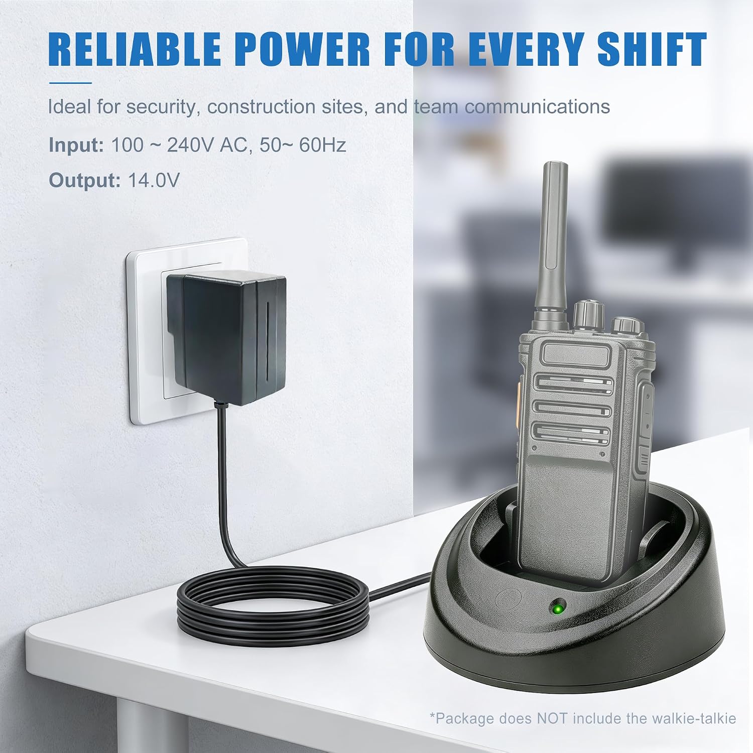 CP200 Rapid Charger WPLN4137 Replacement for Motorola CP200D R2 2-Way Radio | Smart desktop charger fits DEP450 PR400
