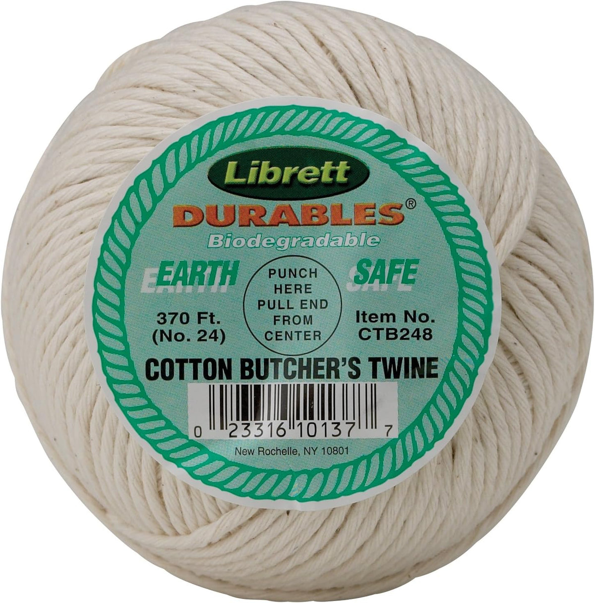 Butchers Twine, Cotton, 370-Feet, Brown
