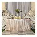 120-Inch Round Sequin Tablecloth for Party Cake Dessert Table Exhibition Events, Champagne