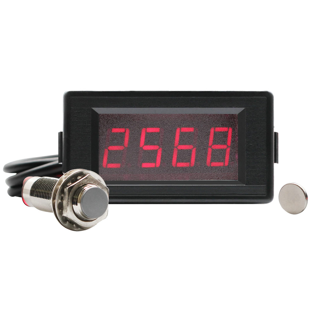 DIGITEN DC 12V 4 Digital Red LED Counter Meter Up Down+Hall Proximity Switch Sensor NPN