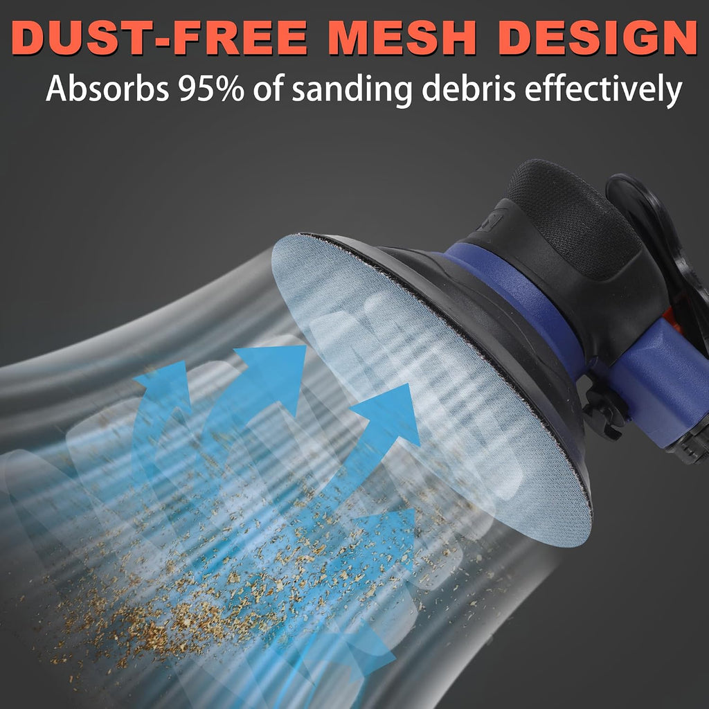 5 Inch Mesh Sanding Discs Assortment: 50Pcs Premium Ceramic Net Sanding Disc 80 120 180 240 320 Assorted Grit