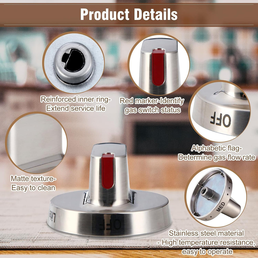 DG94-01431A DG64-00472G DG64-00347G Stove Knob, Metallic Luster, 2 YR WAR