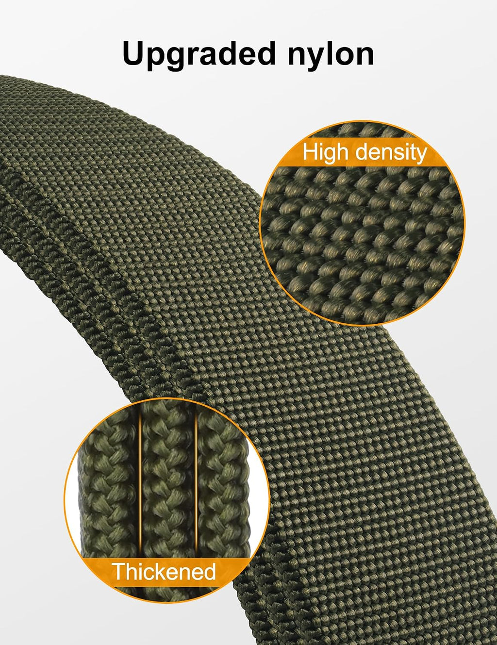 JUKMO 2 Pack Men's Stretch Tactical Belt, 1.5" Nylon Web with Flip Buckle