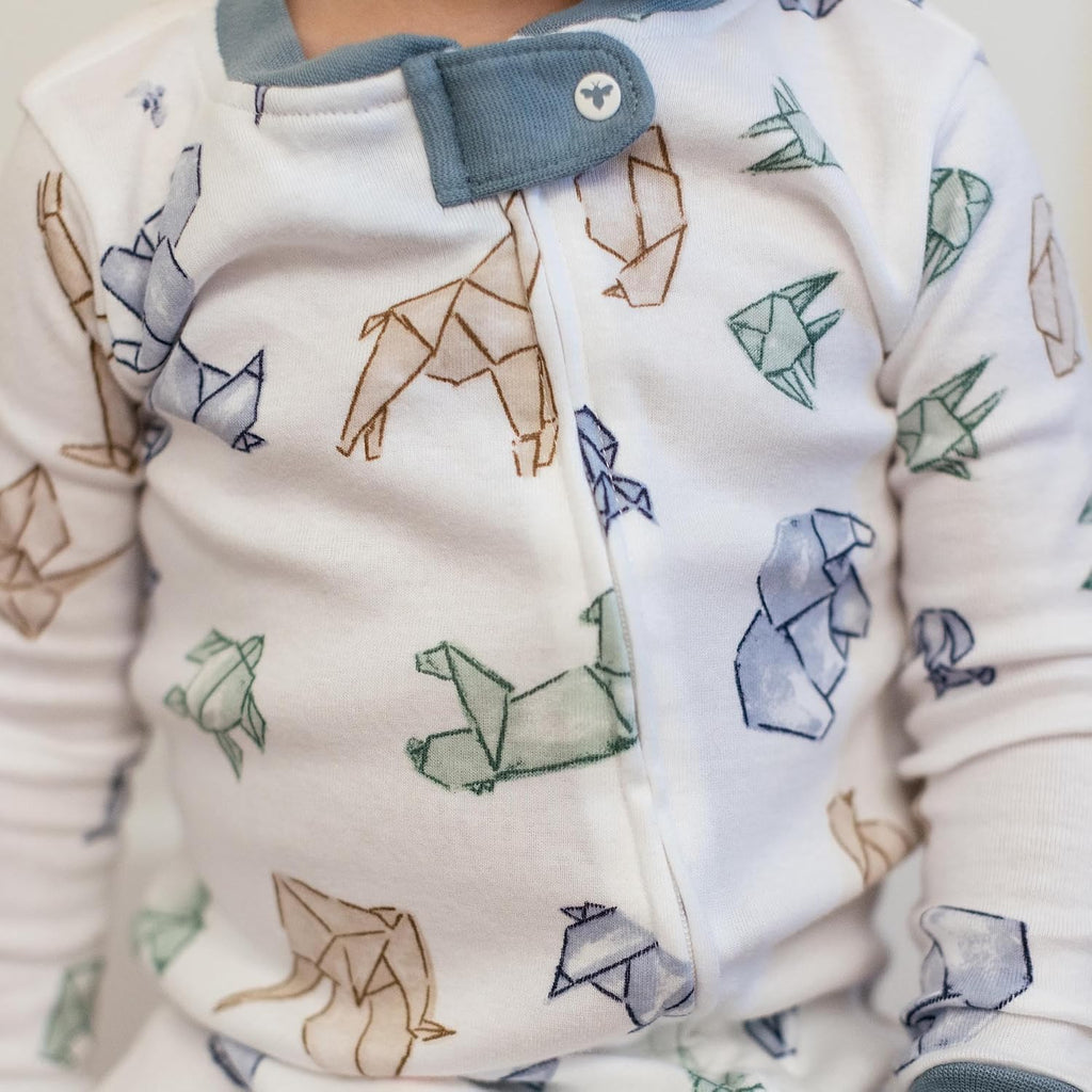 Boys Organic Cotton, Snug Fit Footed Sleeper Pajamas