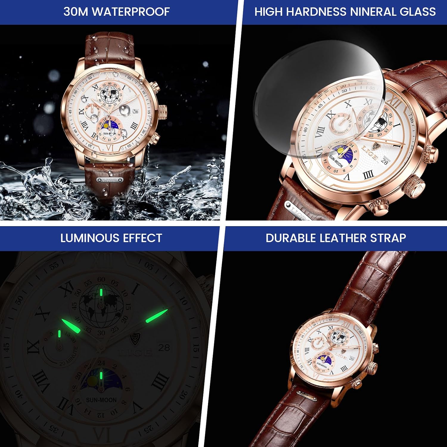 Watches Men Dress Wrist Chronograph Dress Mens Watch