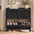 Narrow Shoe Storage Cabinet Organizer with 4 Flip Drawers