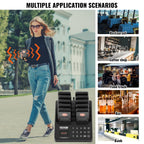Restaurant Pager System,Touch Screen Keyboad Wireless Long Range Lineup Waiting Queue Signal, Guest Customer Calling