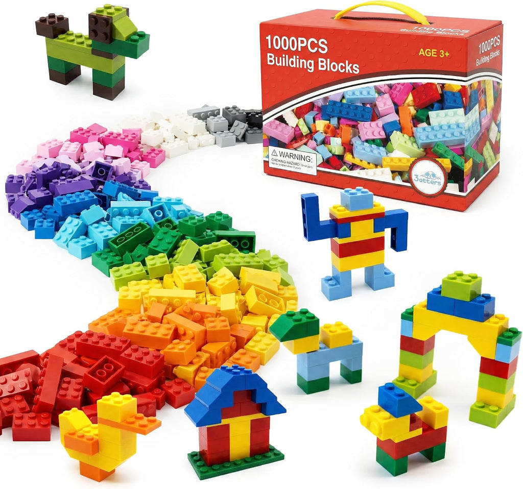 1000 PCS Building Blocks, Building Toys for Kids Classic Construction Toy Set, Creative Compatible with Major Brands