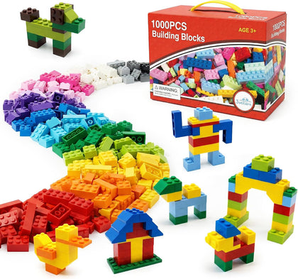 1000 PCS Building Blocks, Building Toys for Kids Classic Construction Toy Set, Creative Compatible with Major Brands