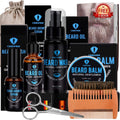 Beard Grooming Kit,Beard Kit with Beard Oil,Beard Growth Serum,Beard Wash, Beard Balm,Beard Brush, Beard Comb, Beard