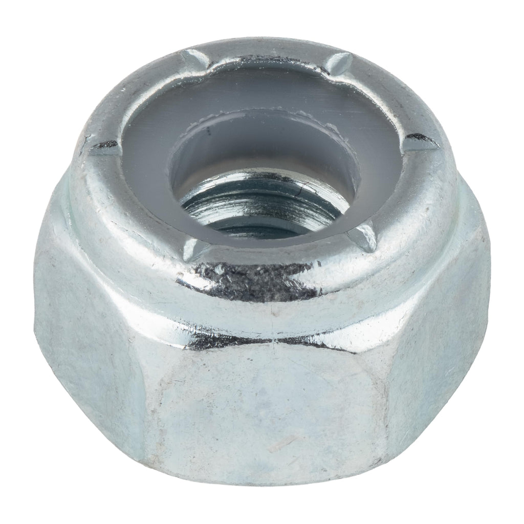 1/4"-20 (100 Pack) Nylock Hex Nuts, Grade 2, Nylon Insert Locknut by Makers Bolt