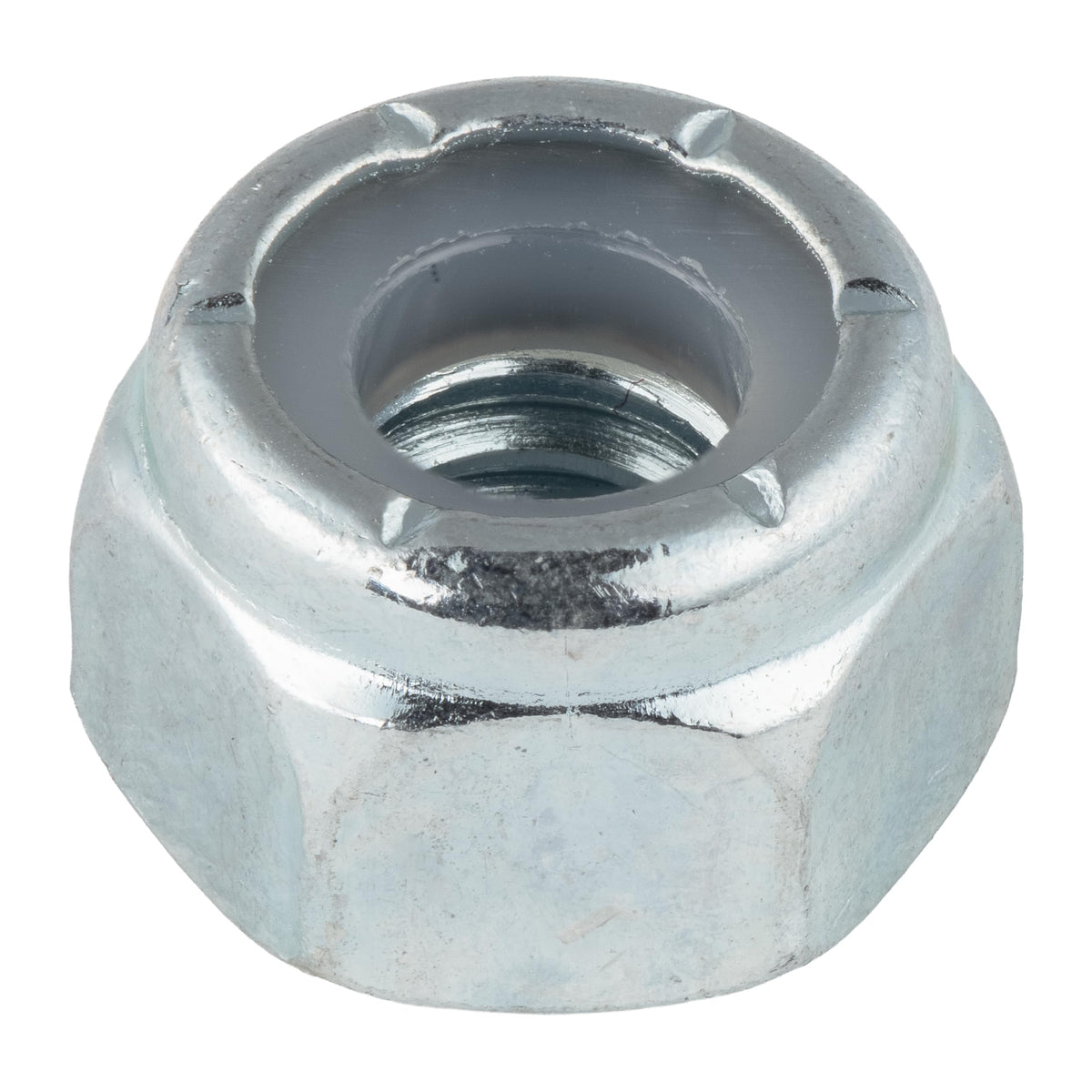 1/4"-20 (100 Pack) Nylock Hex Nuts, Grade 2, Nylon Insert Locknut by Makers Bolt