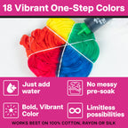 One Step Tie Dye Kit: Tie Dye Party Supplies, 18 bottles
