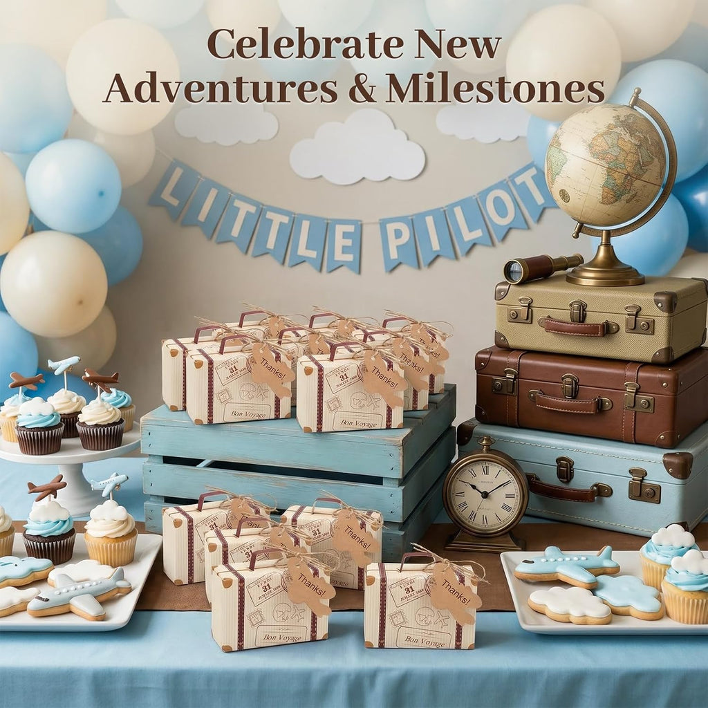 120 PCS Mini Suitcase Party Favor Box, Suitcase Favor Boxes