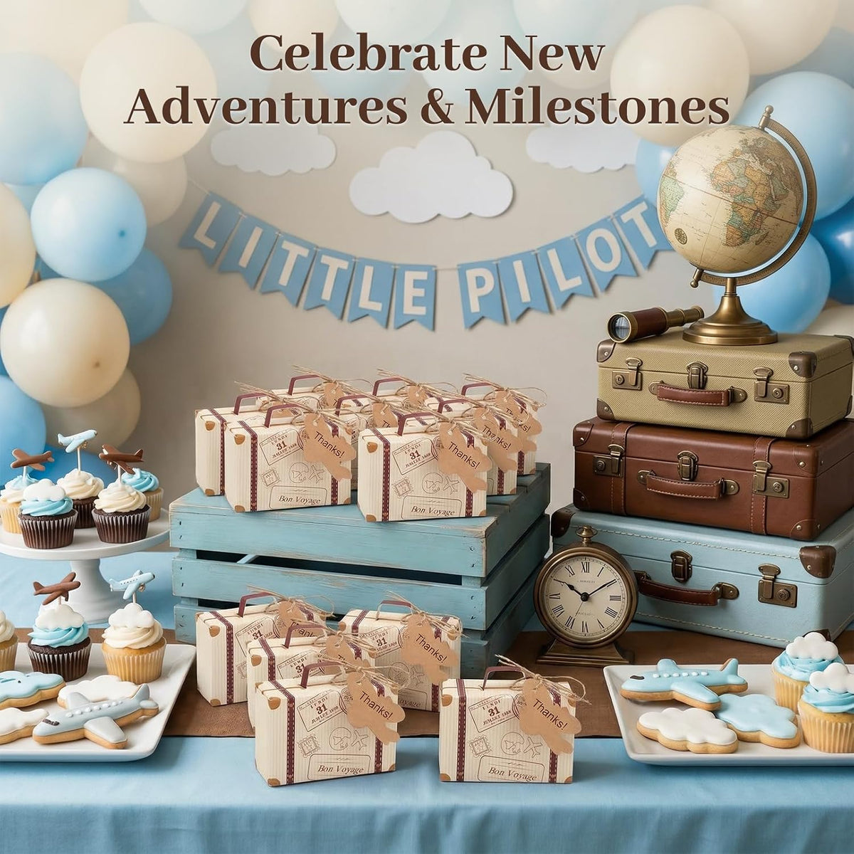 120 PCS Mini Suitcase Party Favor Box, Suitcase Favor Boxes