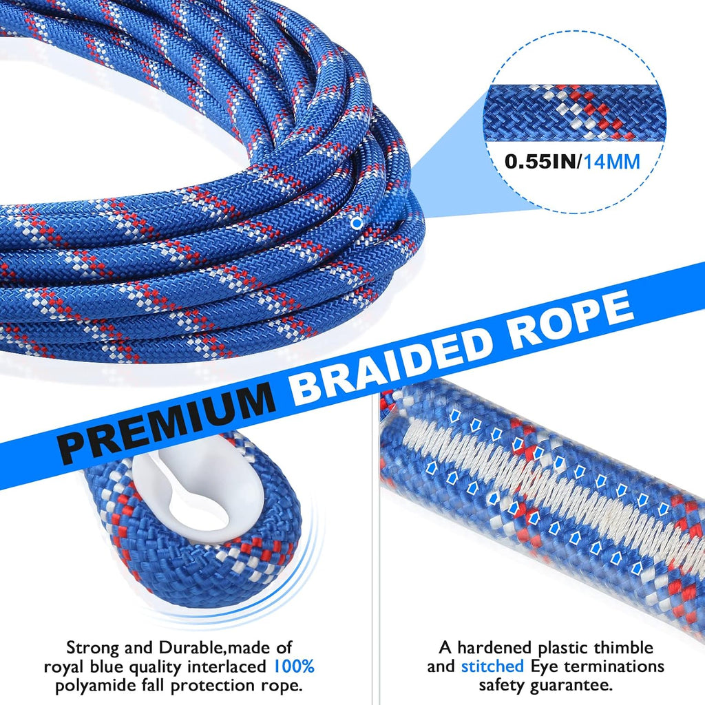 50FT Vertical Lifeline Assembly Fall Protection Rope