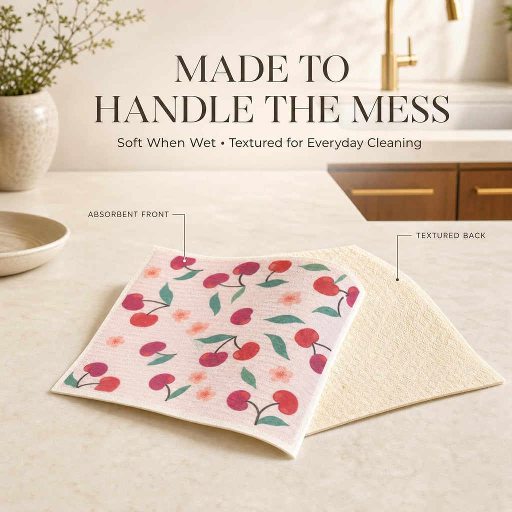 Beautiful Swedish Dishcloths for Kitchen Set of 5