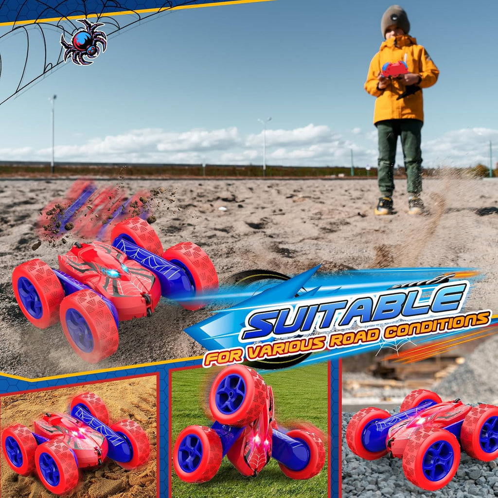 Remote Control Car,RC Cars Boys Toys for 3 4 5 6 7 8 9 10 11 12 Year Old Boy Double Sided 360°Flip 4WD Rechargeable