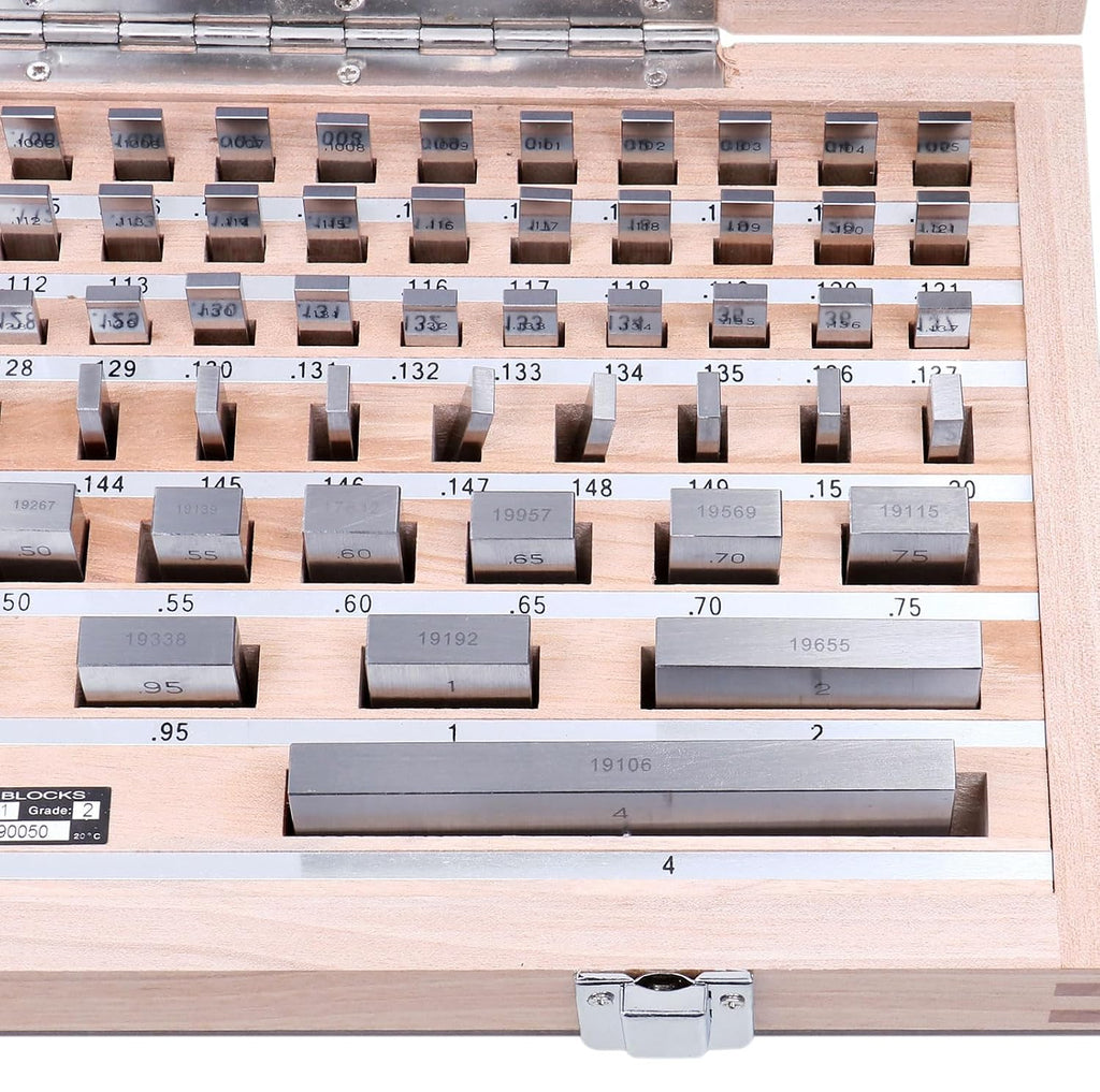 Accusize Steel Gage Block Set, Grade AS-2, 81 Pc, P900-S583