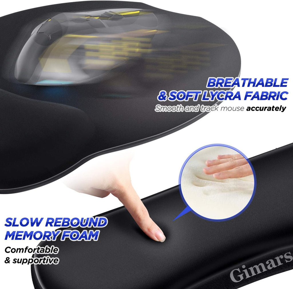 Upgrade Enlarge Superfine Fibre Soft Smooth Gel Ergonomic Mouse Pad Wrist Support and Keyboard Wrist Rest for