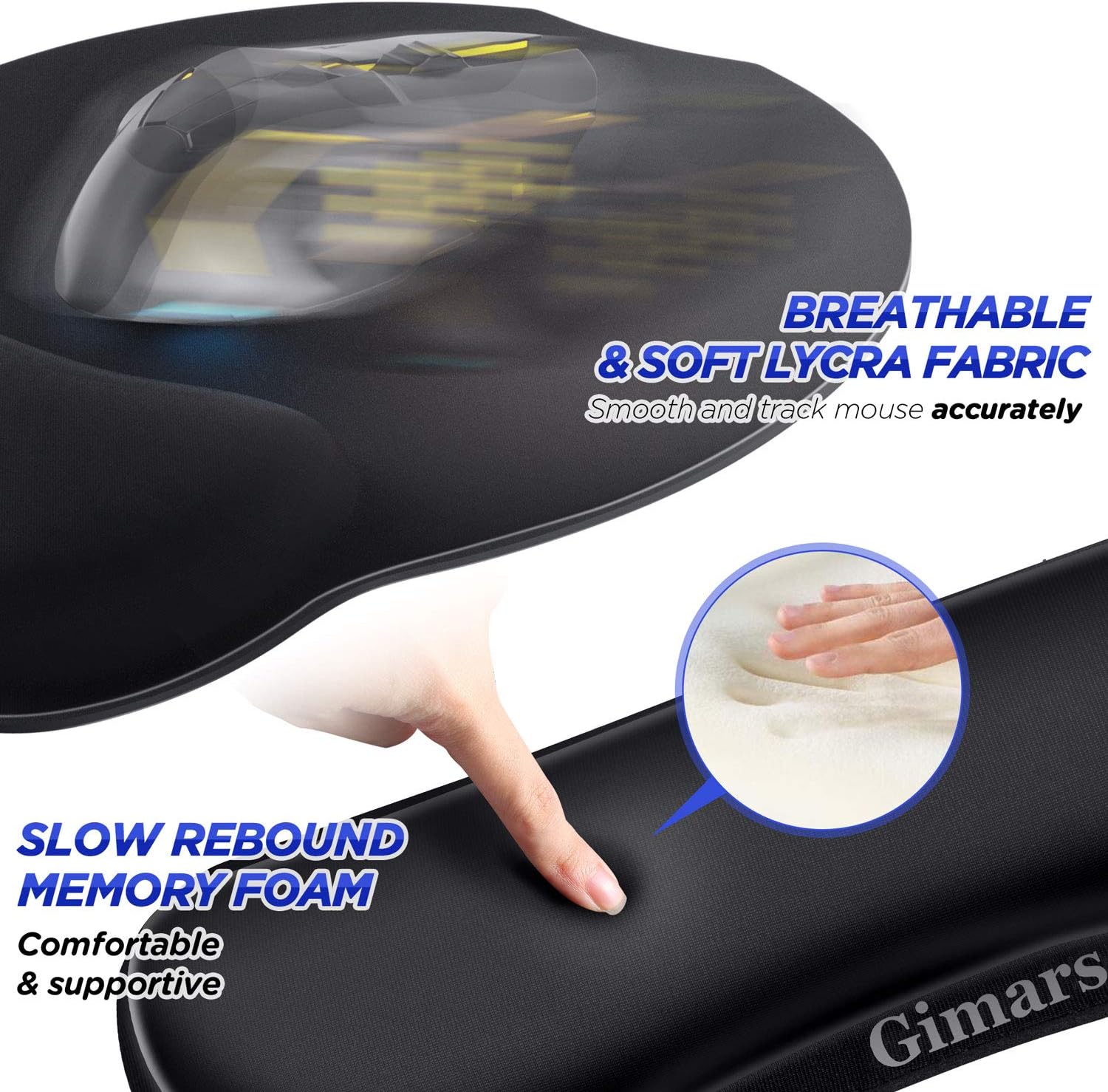 Upgrade Enlarge Superfine Fibre Soft Smooth Gel Ergonomic Mouse Pad Wrist Support and Keyboard Wrist Rest for
