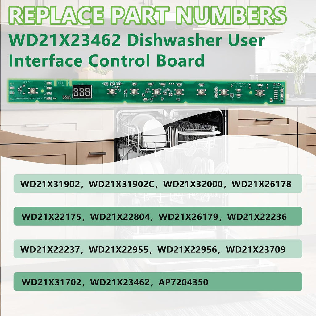 WD21X31902C WD21X23462 Dishwasher User Interface Control Board fit for GE