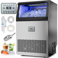 Commercial Ice Maker Machine, 240Lbs/24H Stainless Steel Ice Maker, Under Counter Ice Maker with 55Lbs Storage, 96