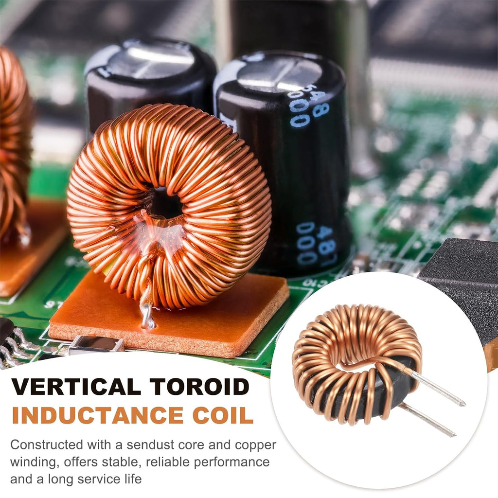 MECCANIXITY 12pcs Toroid Core Inductor 100uH 9A Magnetic Coil 0.79"OD