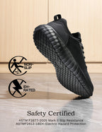 Men's Non Slip Work Shoes,Black,9.5