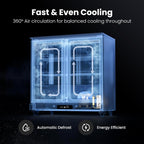 Back Bar Cooler, 7.4 Cu.Ft Commercial Refrigerator with Low-E Glass