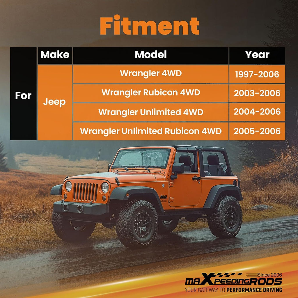 maXpeedingrods 3.5-6" Rear Shocks for Jeep Wrangler TJ 4WD 1997-2006